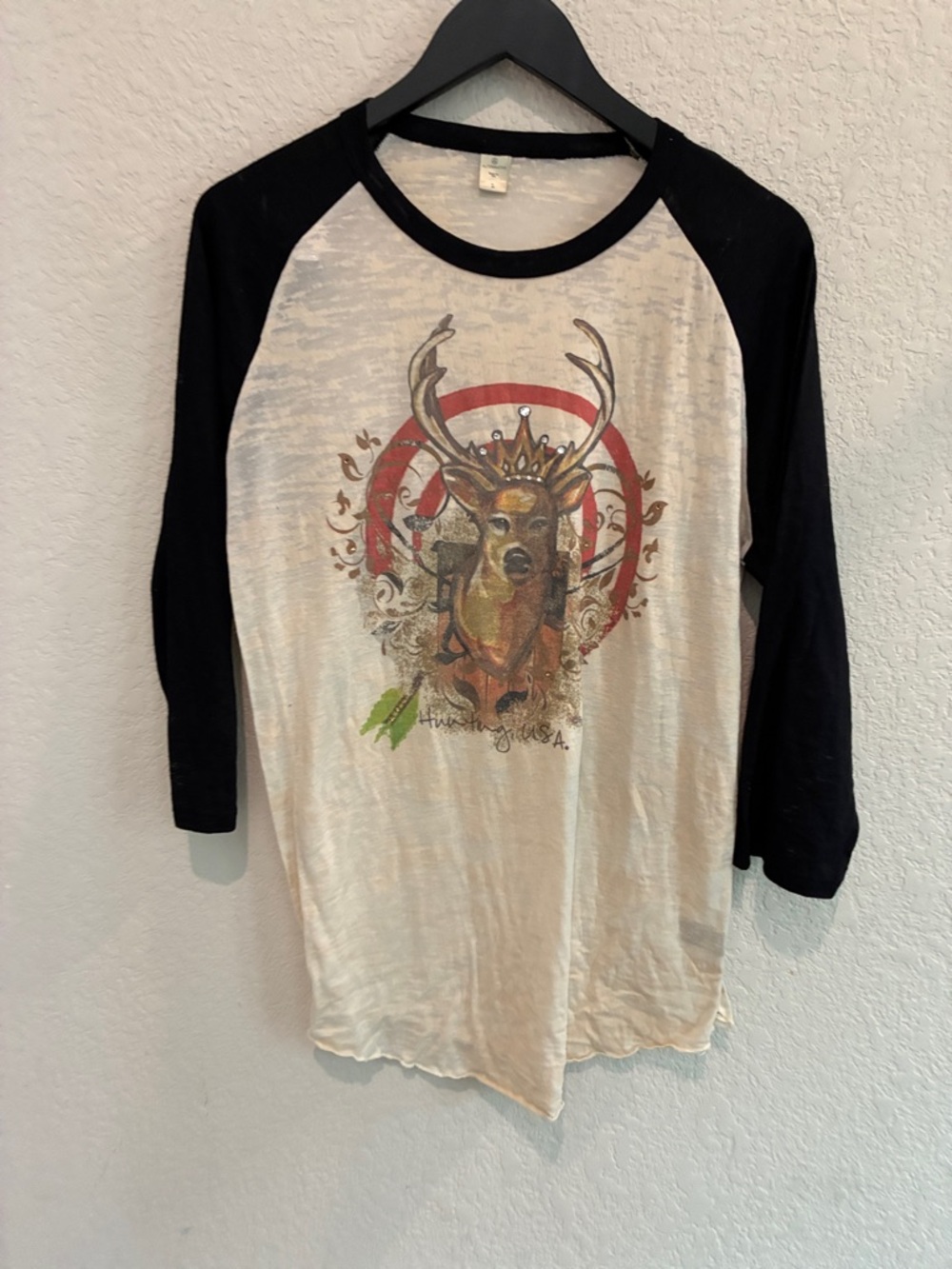 Alternative black and white crewneck tee